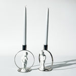 Load image into Gallery viewer, Candle holder with porcelain statue