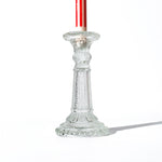 Load image into Gallery viewer, Pressed glass candle holder