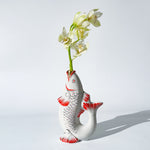 Load image into Gallery viewer, Porcelain Koi fish vase
