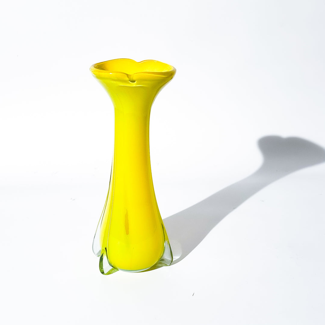 Tall glass vase