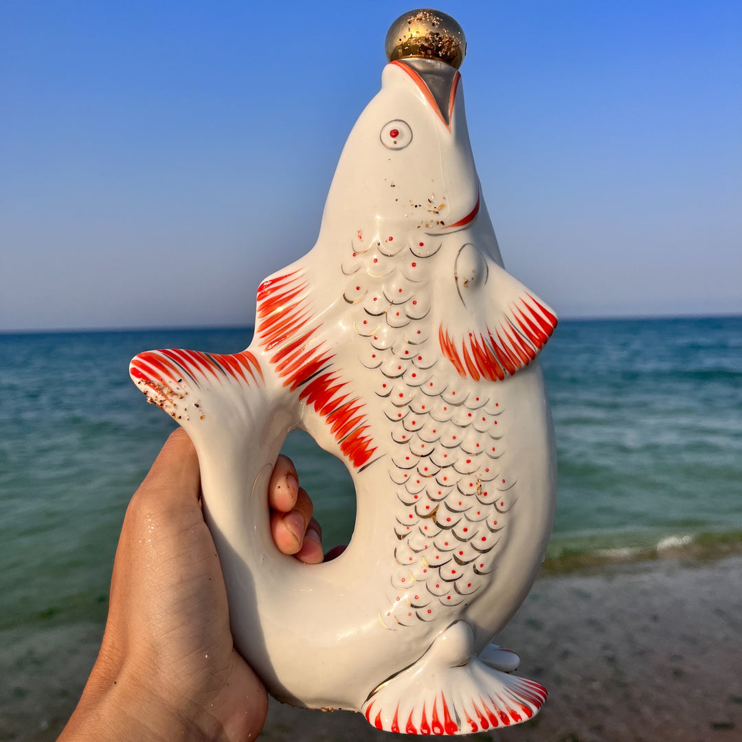 Porcelain Koi fish vase