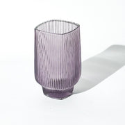 Ribbed glass vase