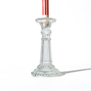 Pressed glass candle holder